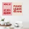 Woke up Sexy As Hell Again Poster Pink What's For Dinner Quotes Canavs Print Nordic Living Room Club Home Decoration Pictures