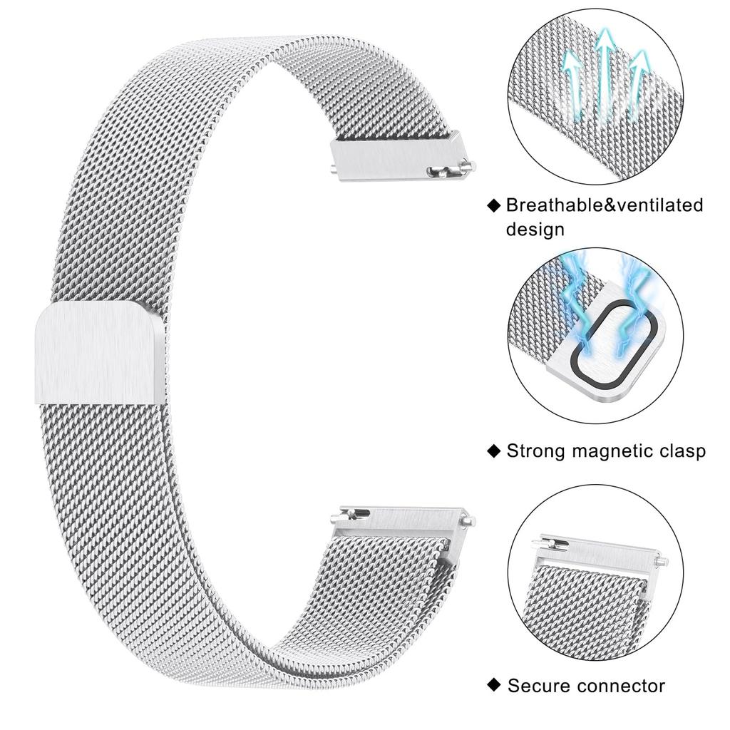 For Huawei Watch GT 5 Pro 42mm/GT 5 41mm Watch Band Magnetic Milanese Stainless Steel Strap