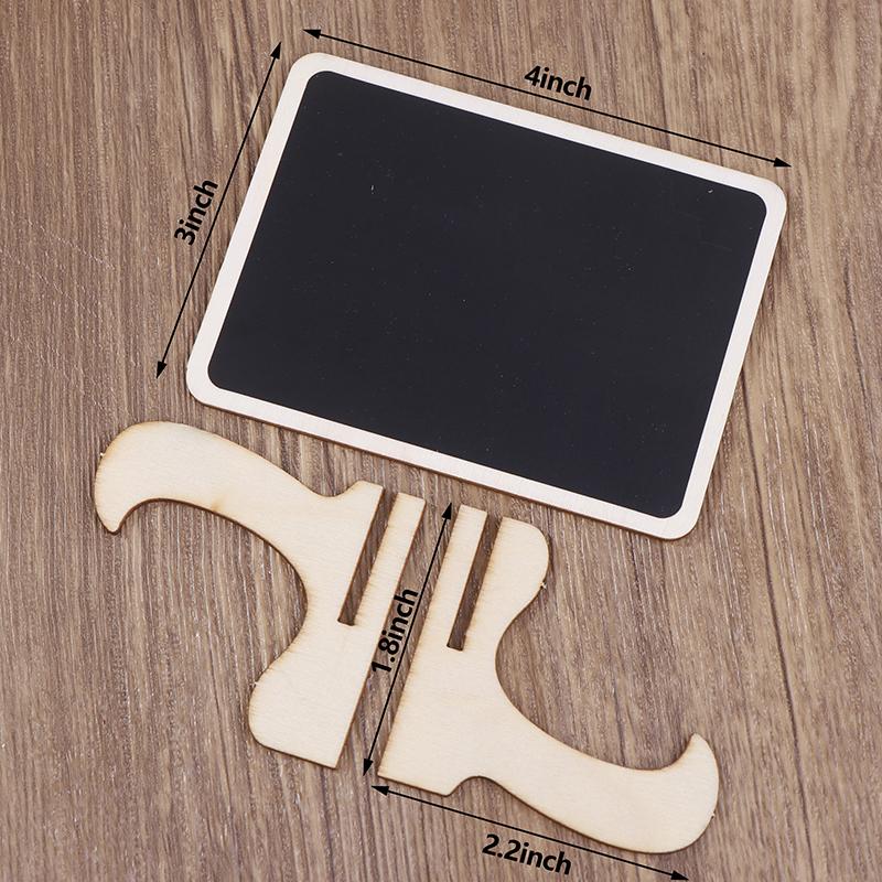 10 шт. доска для сообщений мини-мольберт подставка деревянная доска для письма черная реквизит для заметок настольная открытка на день рождения