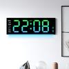 Creative Wall Clock, Simple Large Screen LED Clock, Living Room Clock, Characteristic Atmosphere Light, Multi-functional Clock