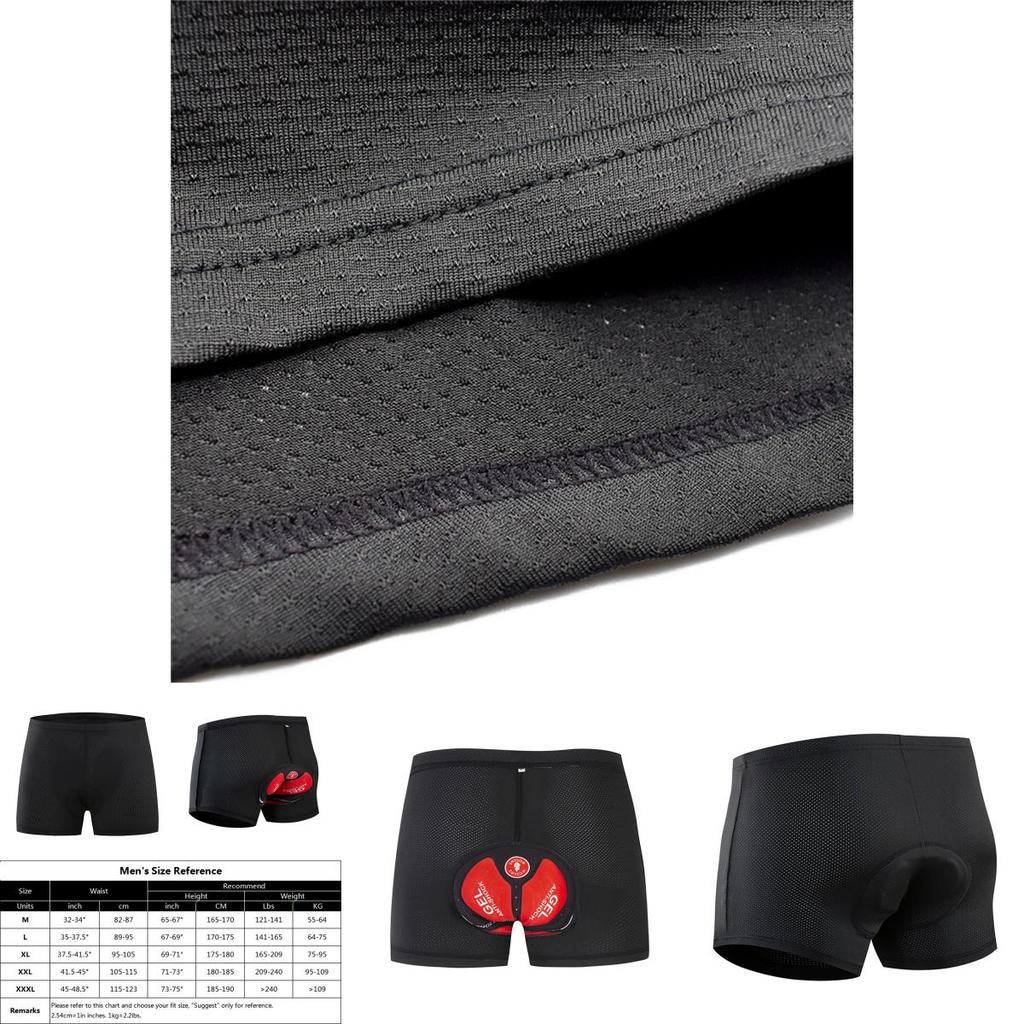 Мужское велосипедное термобелье премиум-класса с гелевой 3D-подкладкой из высокоэластичной сетчатой ткани