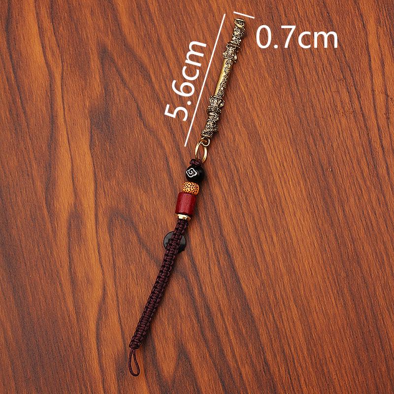 Black Myth Wukong Посох Руйи Латунный Брелок и Подвеска для Сумки