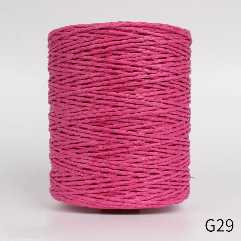 280M/Roll Cushion Baskets Knitting Material Hat HandBag Colorful Threads For Summer Hand Knit Crochet Natural Raffia Straw Yarn