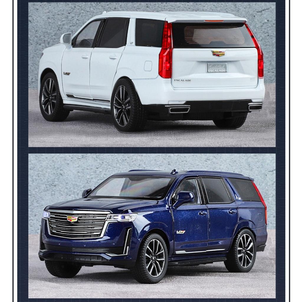 1/24 масштаб Cadillac Escalade металлический сплав литой автомобиль модель игрушечная коллекционная модель для Escalade со звуком, светом и инерционным двигателем игрушки подарки