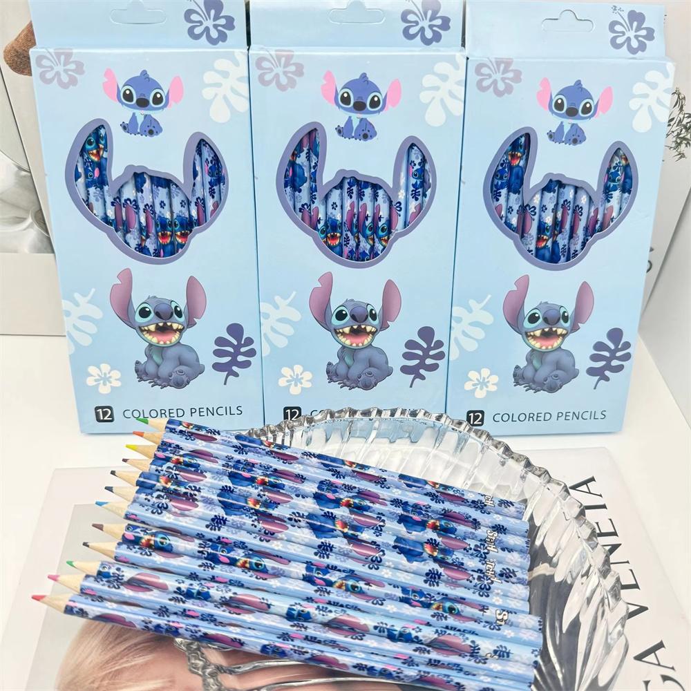 MINISO Новый набор карандашей Стич Деревянный карандаш Пишущая ручка Серия Лило и Стич Студенческие Канцелярские товары к началу школы Скетч-карандаш Подарок