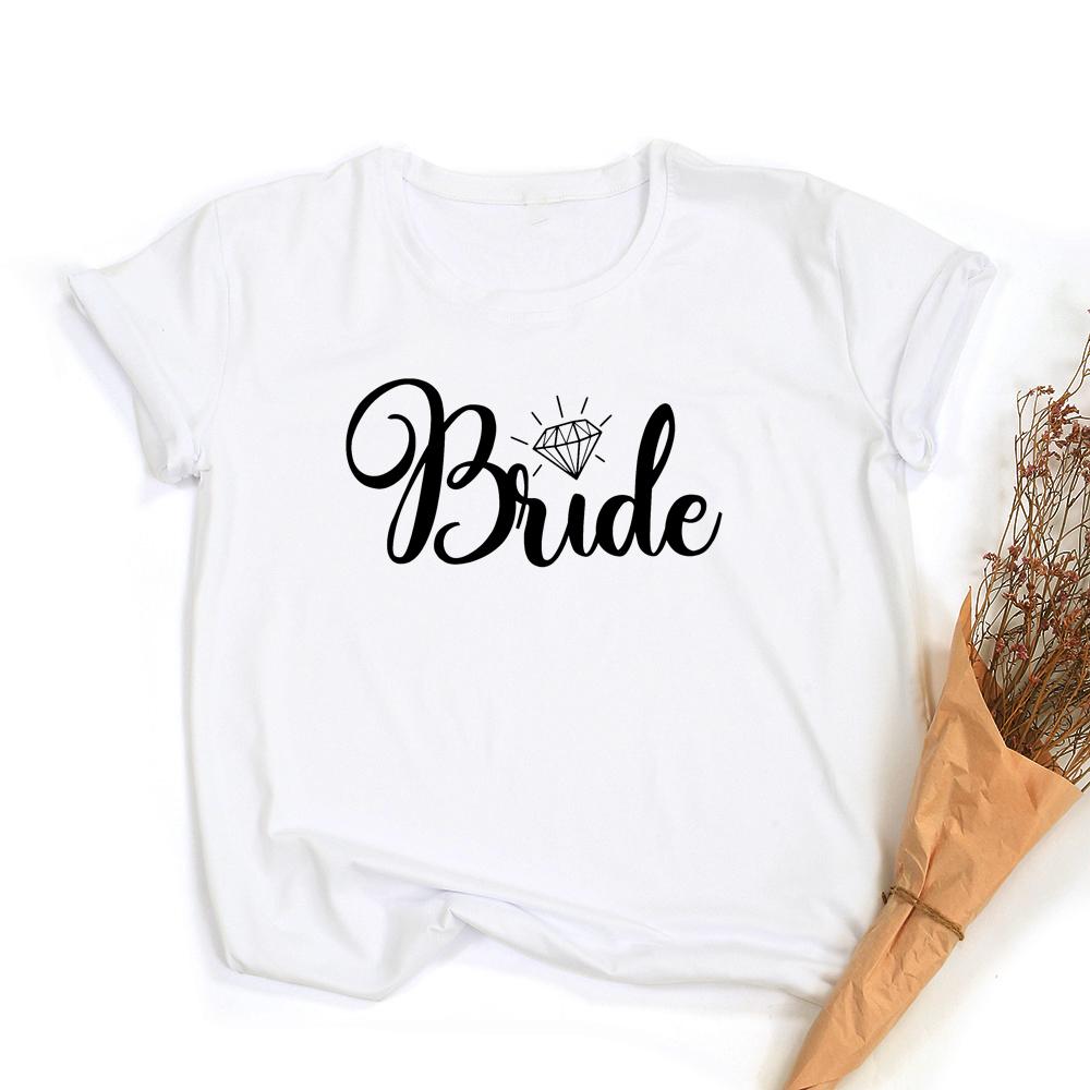 Bride Bachelorette Party Brides Team Maid Of Summer Women T Shirt Casual Wedding Female Tops