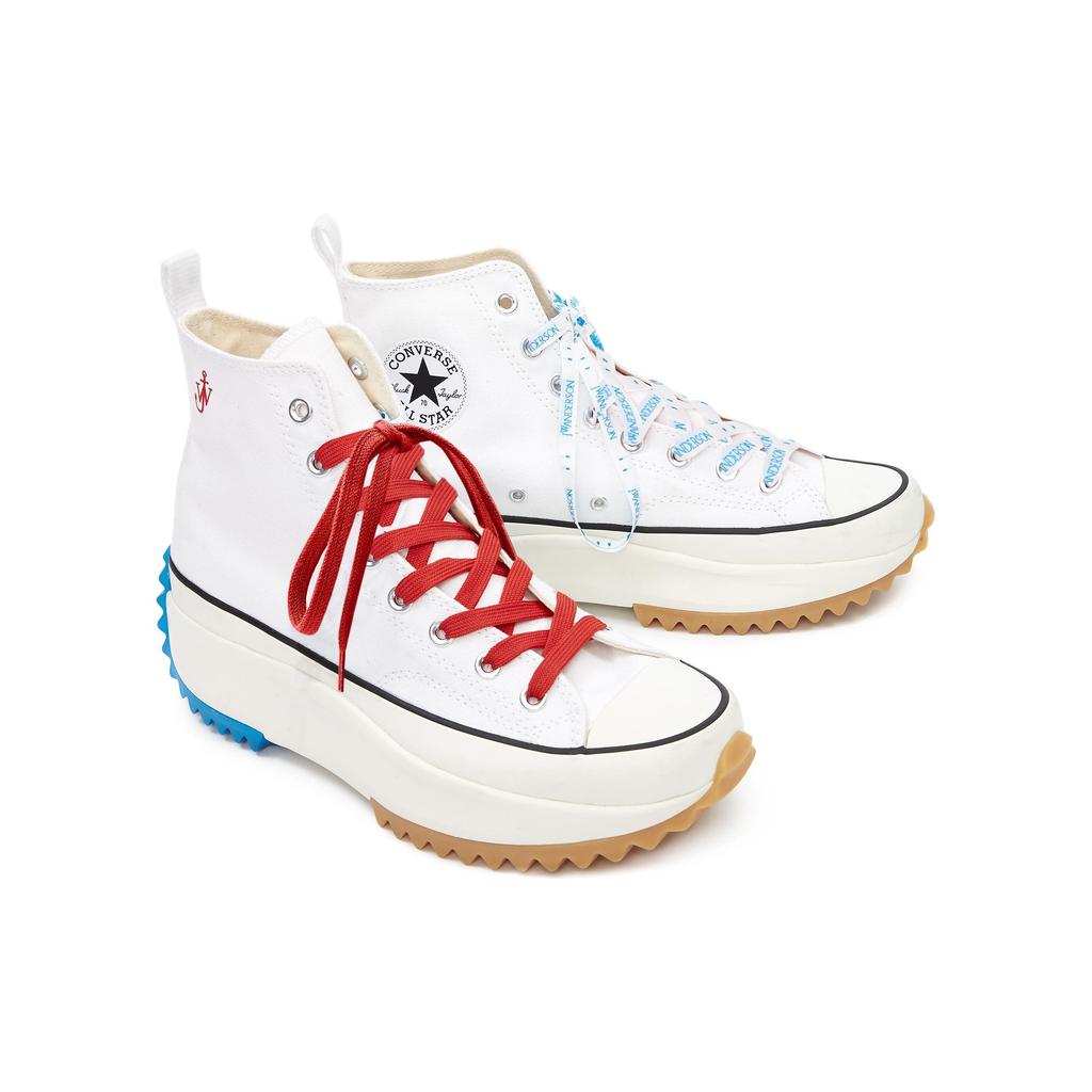Converse Run Star Hike Удобные Универсальные Высокие Кеды из Канваса Унисекс Кроссовки Белые Красные Синие 164665C-CNY