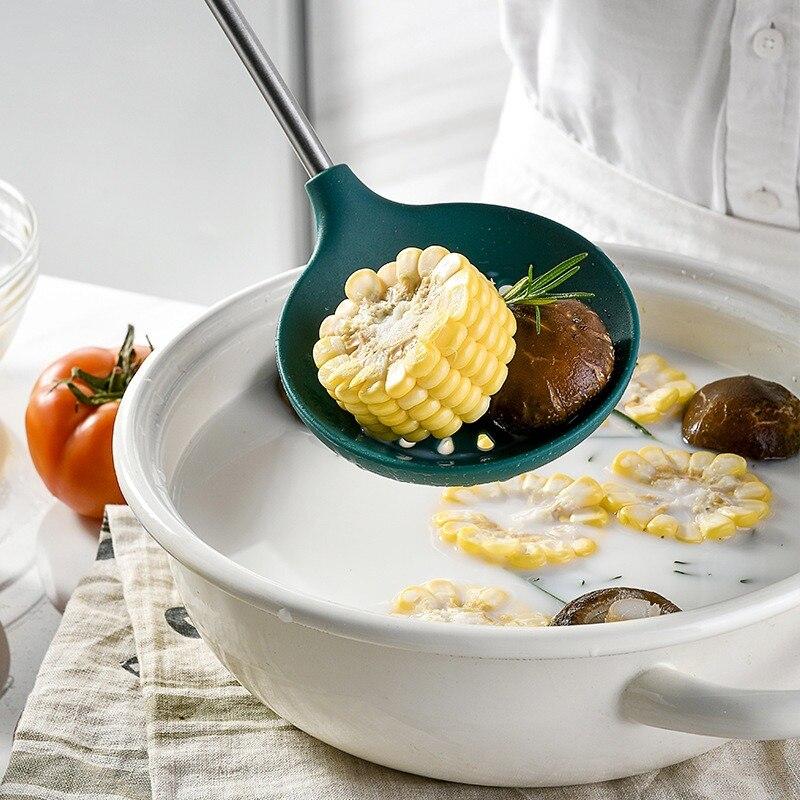 1 шт., силиконовые кухонные аксессуары, половник для риса, инструмент, суп, спагетти, рис, жареные яйца, серверная посуда, кухонная утварь, кухонная утварь