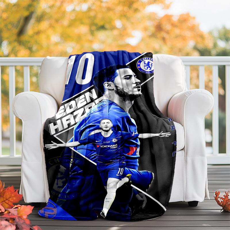 Chelsea FC logo printed throw blanket—soft,warm;versatile blanket for all seasons—perfect as &air-conditioning throw,nap blanket