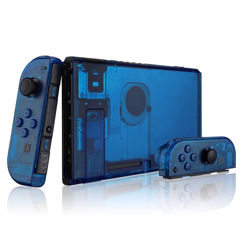 Comes with Back Plate for eXtremeRate Switch Custom DIY Replacement Case Shell for Switch Made of Clear Holder Handle Controller Housing for and Full