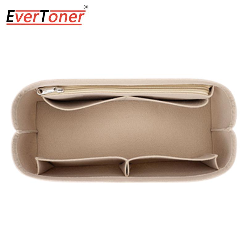 EverToner For LV Carryall PM Felt Cloth Insert Bag with Zipper Fit Handbag Cosmetic Bag Travel Bag Liner