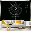 Черно-Белое Солнце Луна Звездное Небо Гобелен Колдовство Пляжное Полотенце Галактика Планета Созвездие Гобелен Декор Бохо Хиппи Настенный Подвес