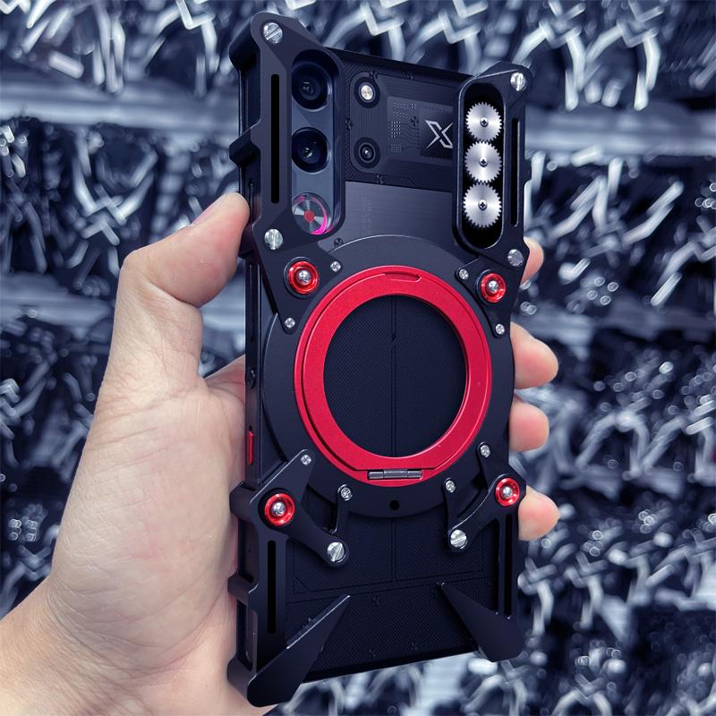 For Xiaomi Poco X7,X6,X5,F7,F6,F5,M6 PRO Ultra Armor Metal Case Cover Magnetic Rimless 360 Shockproof Rotating Stand Bumper Case