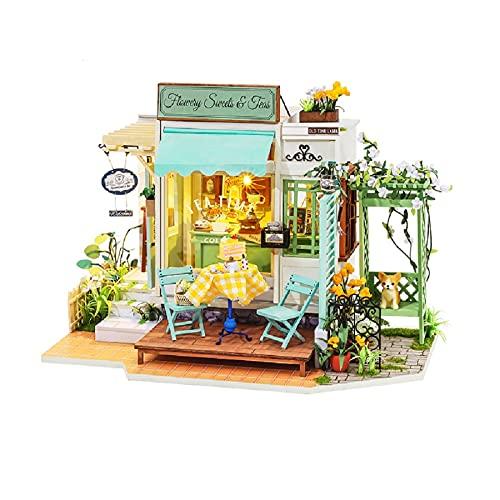 Tsukurundesu® DIY Miniature House Dollhouse DG Series Flower Cafe with Japanese Instructions