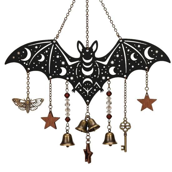 Exorcism Lucky Wind Chime Metal Bat Dragon Wind Bell Butterfly Eagle Wind Catcher Wall Window Hanging Ornament for Home Garden Patio Decoration