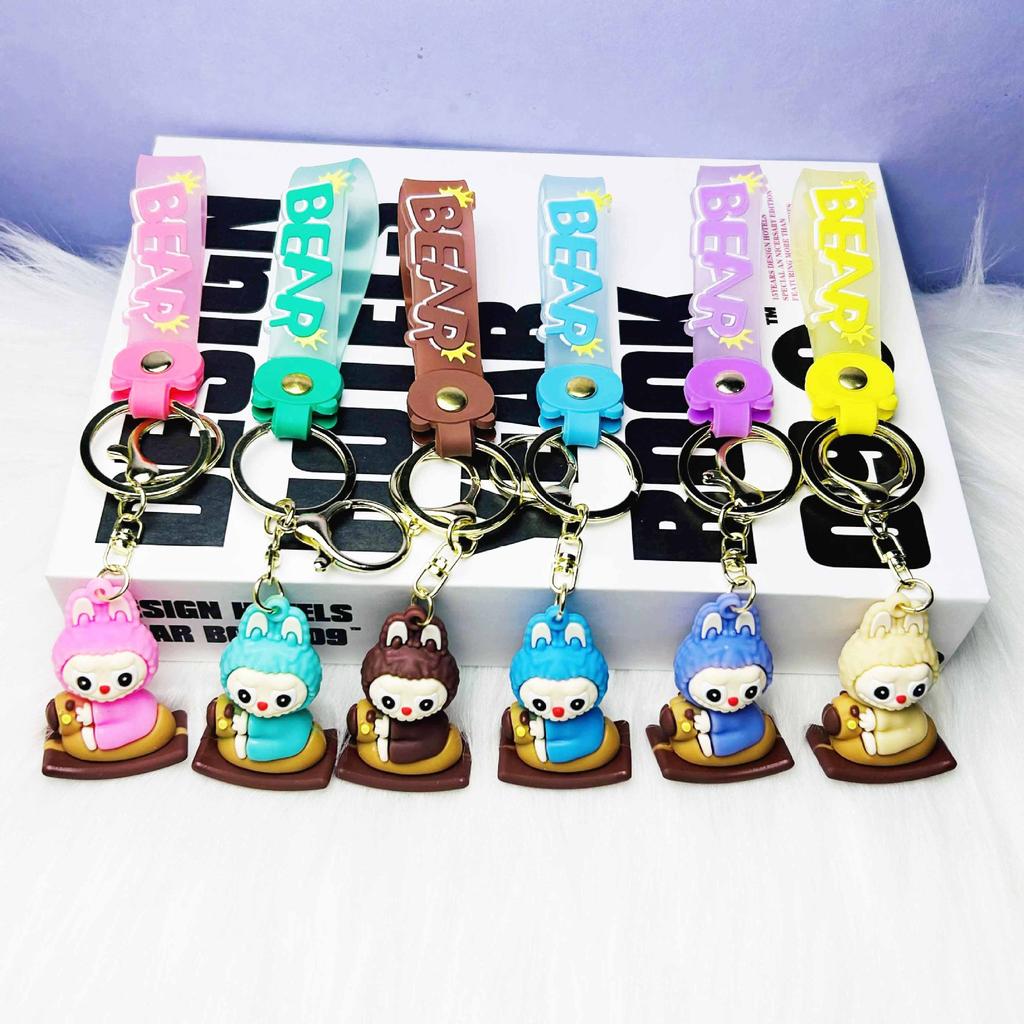 1 шт. Брелок-подвеска в виде овечки для пары, подвеска для ключей от машины или сумки