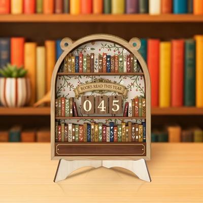 Деревянный трекер для чтения, ручной работы, регистратор прочитанных книг, подарок на Новый год