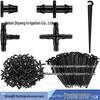 4/7 PVC Cross Barbed Tee Micro-Spray Irrigation Connector for Garden Drip Systems