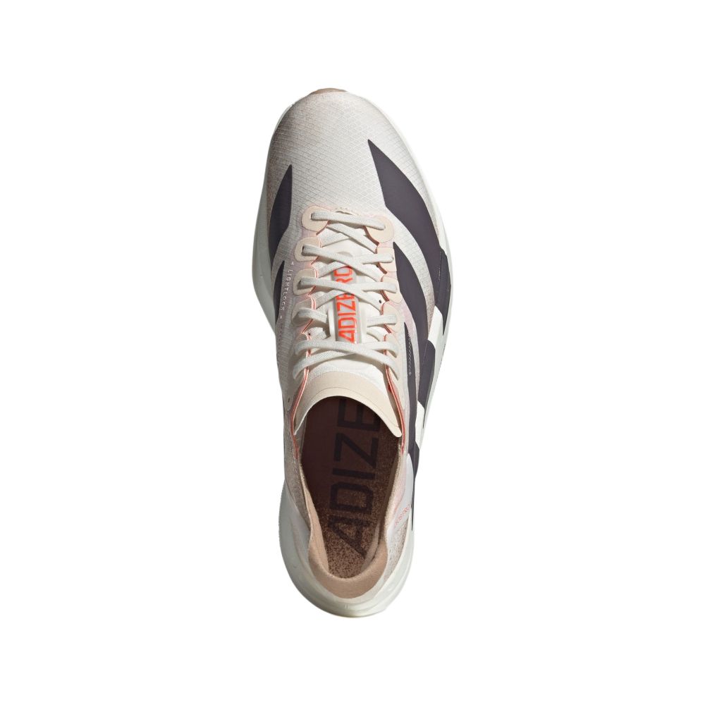 adidas Adizero Adios Pro 4 Chalk White Grey Strata Мужские кроссовки Cream Impact-Orange JR6367