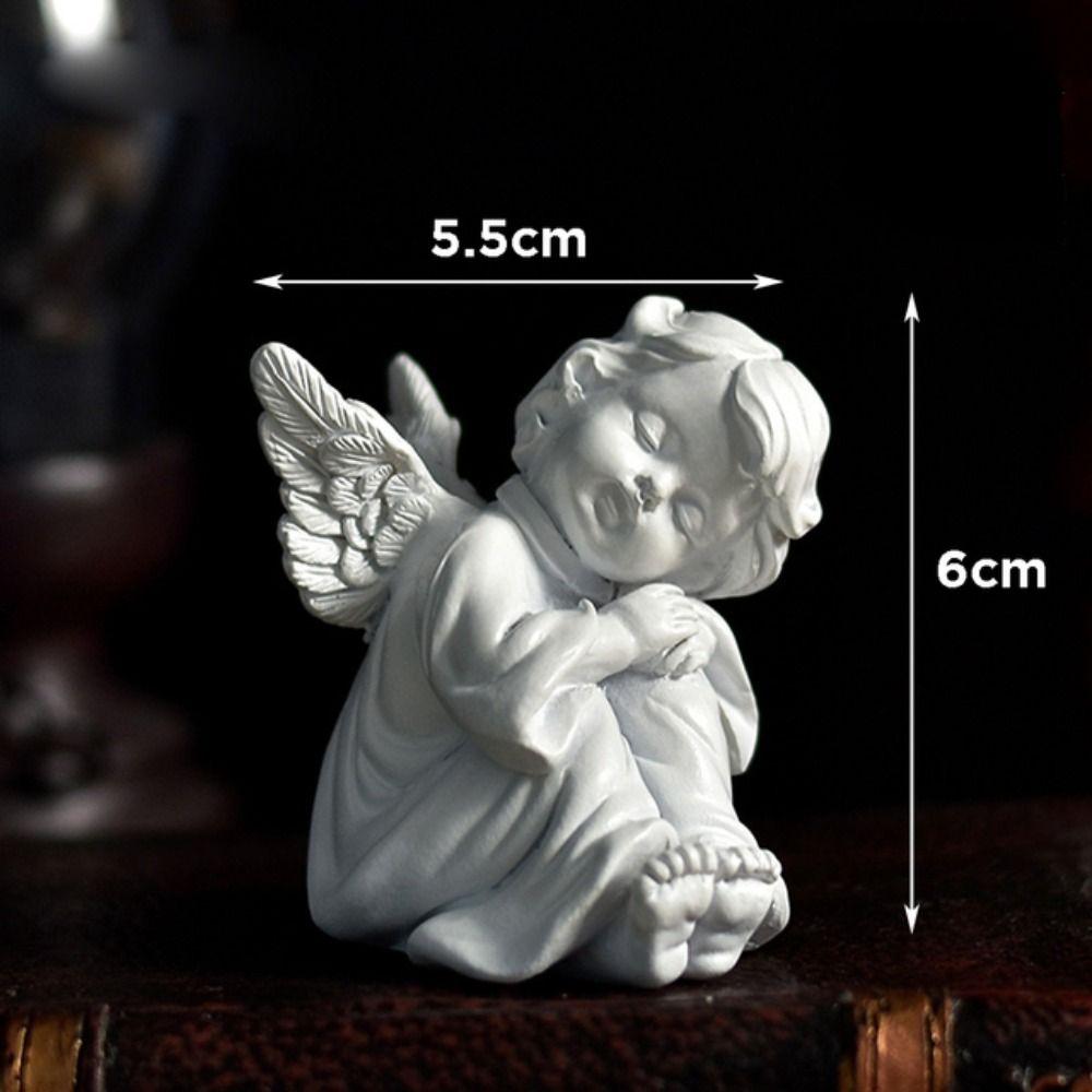 Resin Crafts European Style High Quality Sculpture Flower Fairy Angel Figurine Desktop Ornaments