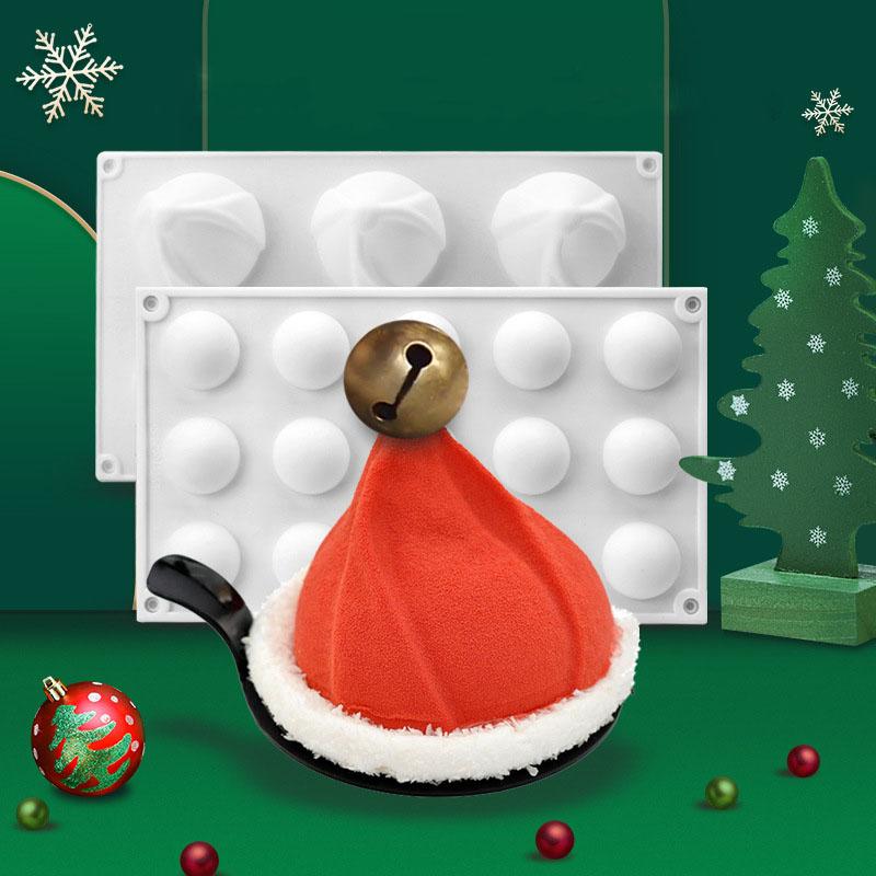 3D силиконовая форма для торта, форма для выпечки, форма для торта, рождественская шляпа, сделай сам, формы для выпечки