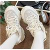 Ретро серебристые ножки показывают маленькие папины кроссовки женские весенние новые на толстой подошве для увеличения роста универсальные и стройнящие спортивно-повседневные туфли