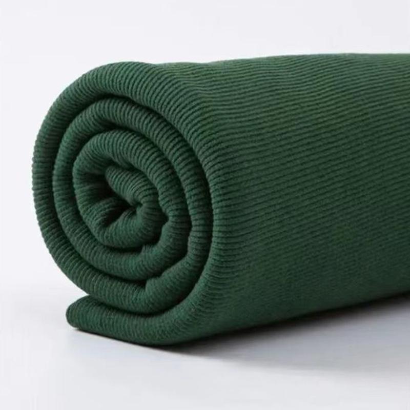 20x120cm Plain Knitted Rib Trims Fabric Baseball Clothes Knitted Rib Cuff Stretchy Fabric Uniforms Solid DIY Cuff 1PC