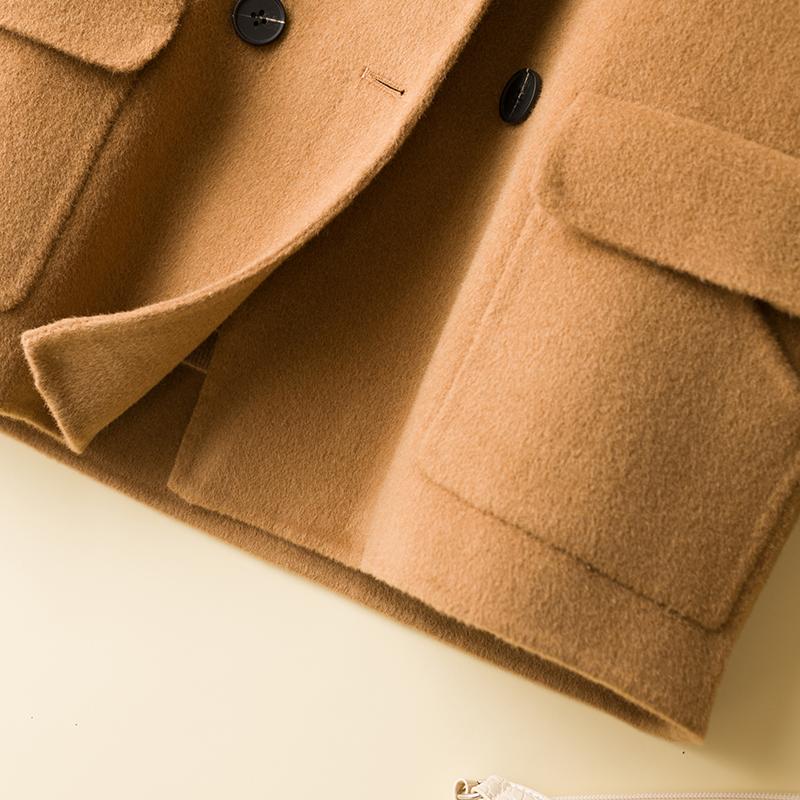 Женская шерстяная куртка из 100% шерсти, СОВРЕМЕННАЯ НОВАЯ SAGA, осеннее шерстяное пальто, зимние теплые шерстяные куртки, двубортные