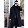 High-end Cashmere Coat for Men, Mid-length Knee-length Mink Fur Collar, Full Mink Lining, Thickened Woolen Woolen Coat