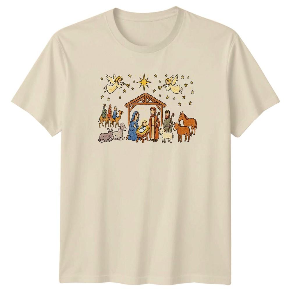 Nativity Scene Christmas Holidays Unisex Unisex Graphic Tee Religious Celebration