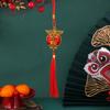 Red Lucky Hanging Lanterns Mini Chinese New Year Lantern Decoration with Tassel for Spring Festival Wedding Party Decor