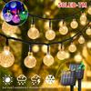 Solar Crystal Globe LED String Lights 60 LED 8 Lighting Modes IP65 Fairy Light Christmas Garland For Garden Party Decor