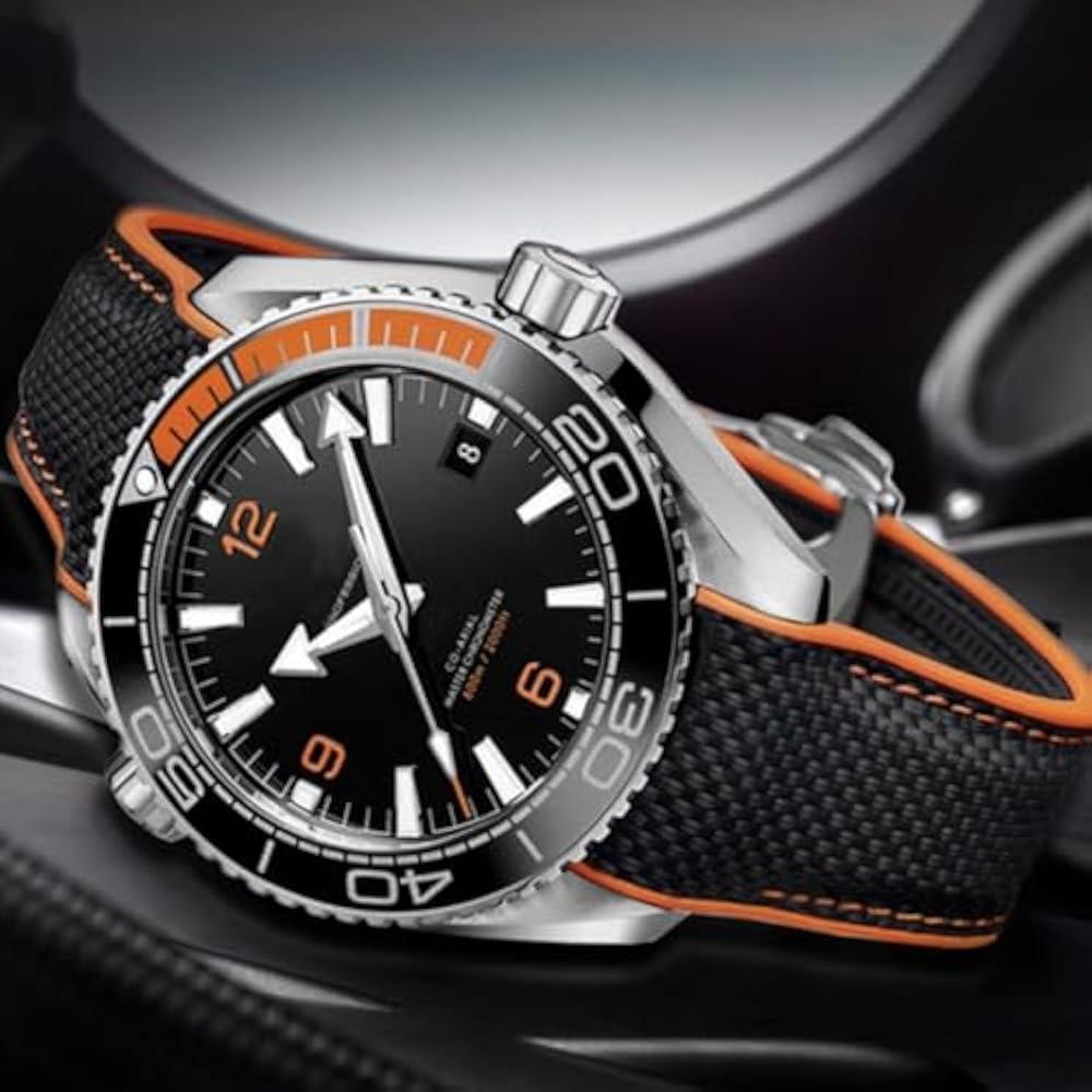[Nywing] Ремешок для часов 20 мм 22 мм Ремень Omega Seamaster Ремешок Omega Силикон+Холст Резиновый ремешок Водо...