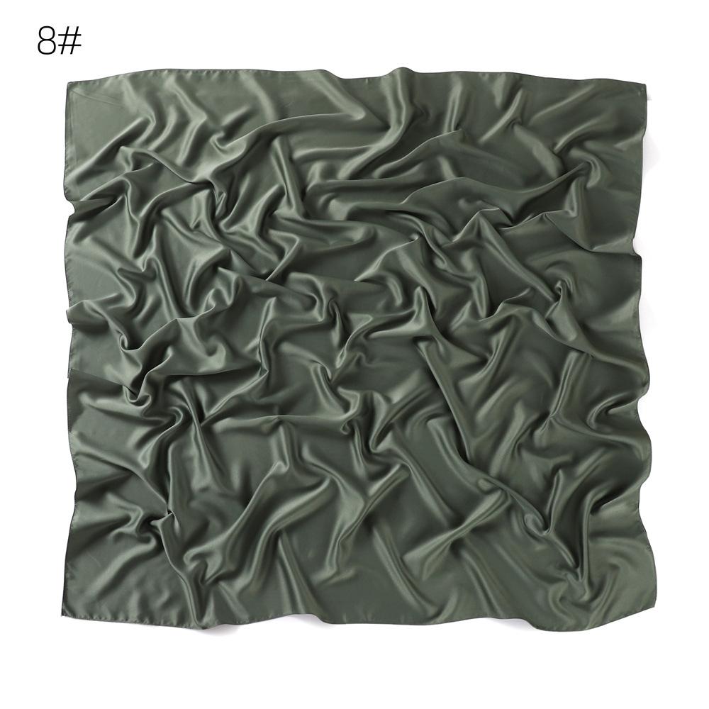 115*115см Премиальный Сатиновый Квадратный Шарф Хорошего Качества Шелк Мусульманский Женский Хиджаб Хорошая Строчка Шарфы Турция Тюрбан Рамадан Хиджабы