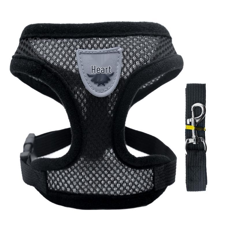 Комплект шлейки и поводка для выгула домашних кошек и собак – Регулируемый поводок и ошейник для использования на улице, со взрывозащищенными характеристиками и удобной посадкой для собак и кошек.