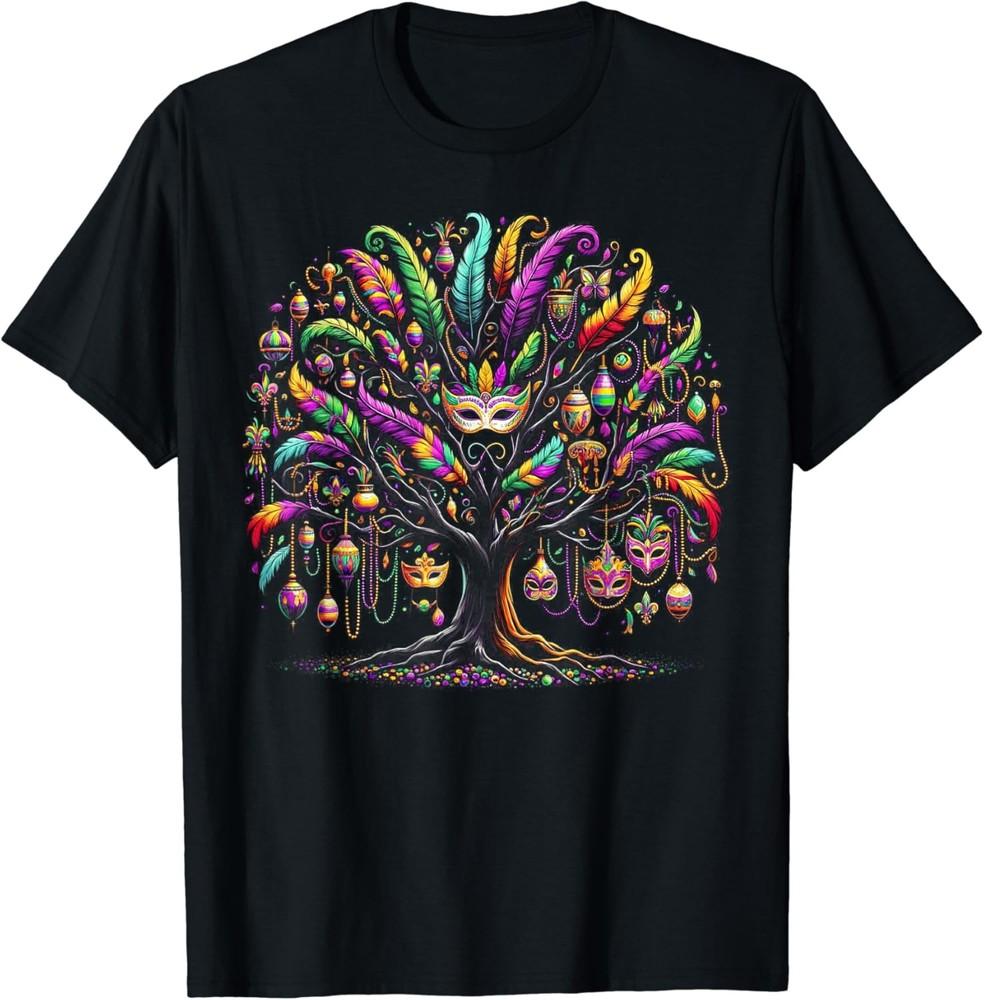 Mardi Gras Tree Beads New Orleans Festival T-Shirt Unisex T-Shirt
