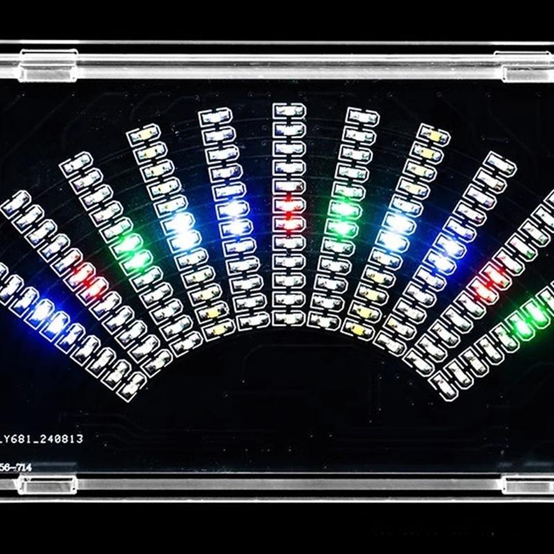 DIY LED Sound Spectrum Analyzers Kit With PCB Board And Protective Enclosure For Electronics Learning Projects