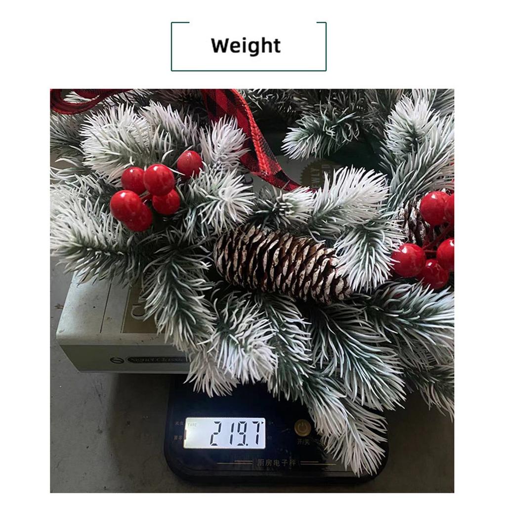 Рождественский дверной молоток - Рождественский дверной молоток, Реалистичный кедровый венок, Подходит для домашних дверей, стен, внутренних и наружных рождественских украшений.