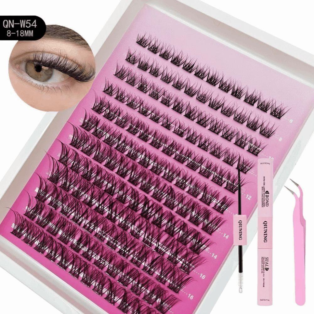 3D Mink Effect Fake Eyelash Set 8-18mm Cluster Lashes DIY Eyelashes Makeup