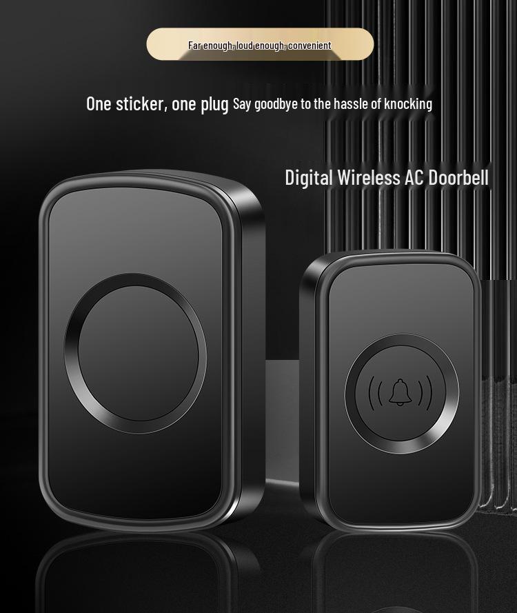 Wireless Doorbell with Remote Control and Plug-in Receiver for Home Entryway and Elderly Call Assistance