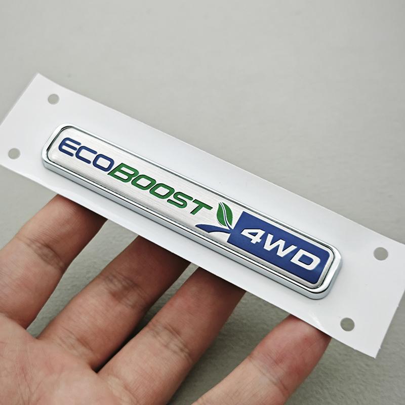 3D ABS Car Sticker Logo ST Line ECOBOOST 4WD Logo Rear Trunk Badge Fender Side Emblem Decals For Ford Focus Fiesta Mondeo etc QY2