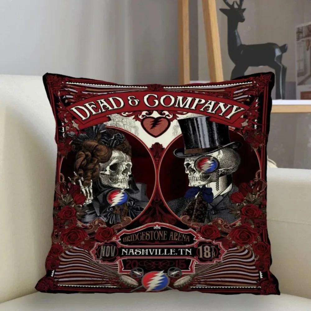 Наволочка Grateful Dead для домашнего декора 45x45 см, на молнии, квадратная, для декоративной подушки