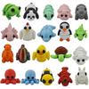 3D Printed Animals,Mini Animal Figurines Set,Tiny Movable Pet Figures, Stress Relief Sensory Toy Ideal for Kids