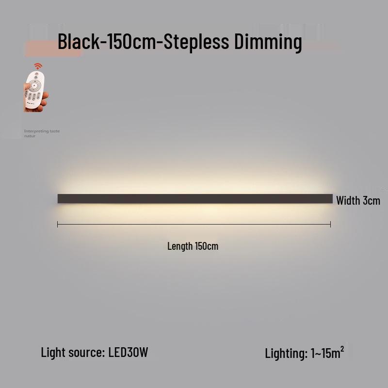 Minimalist Modern Long Strip Wall Lamp for Bedroom, Living Room, or Sofa Side