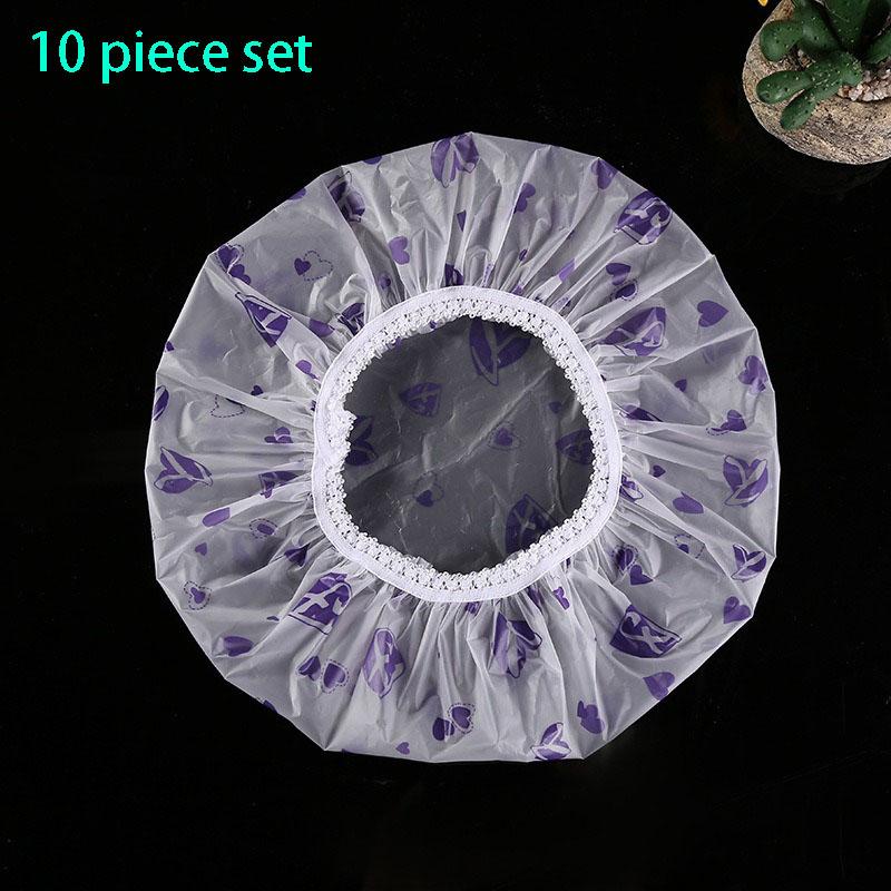 5-10PCS Thick Shower Cap For Women Waterproof Shower Cute Home Use Anti Oil Fume Foam Bath Children's Shower Cap And Head Cover