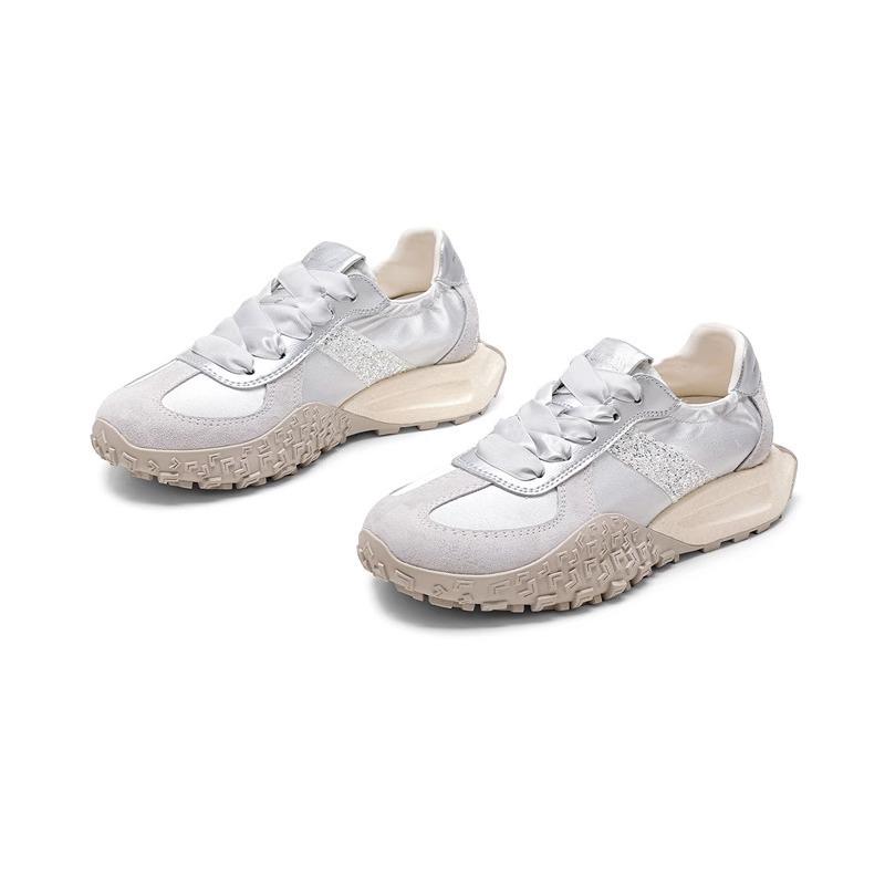 Ретро атласные кроссовки Форрест Гамп женские весна-лето 2025 универсальные новые студенческие дышащие с мягкой подошвой немецкие тренировочные повседневные кроссовки женские