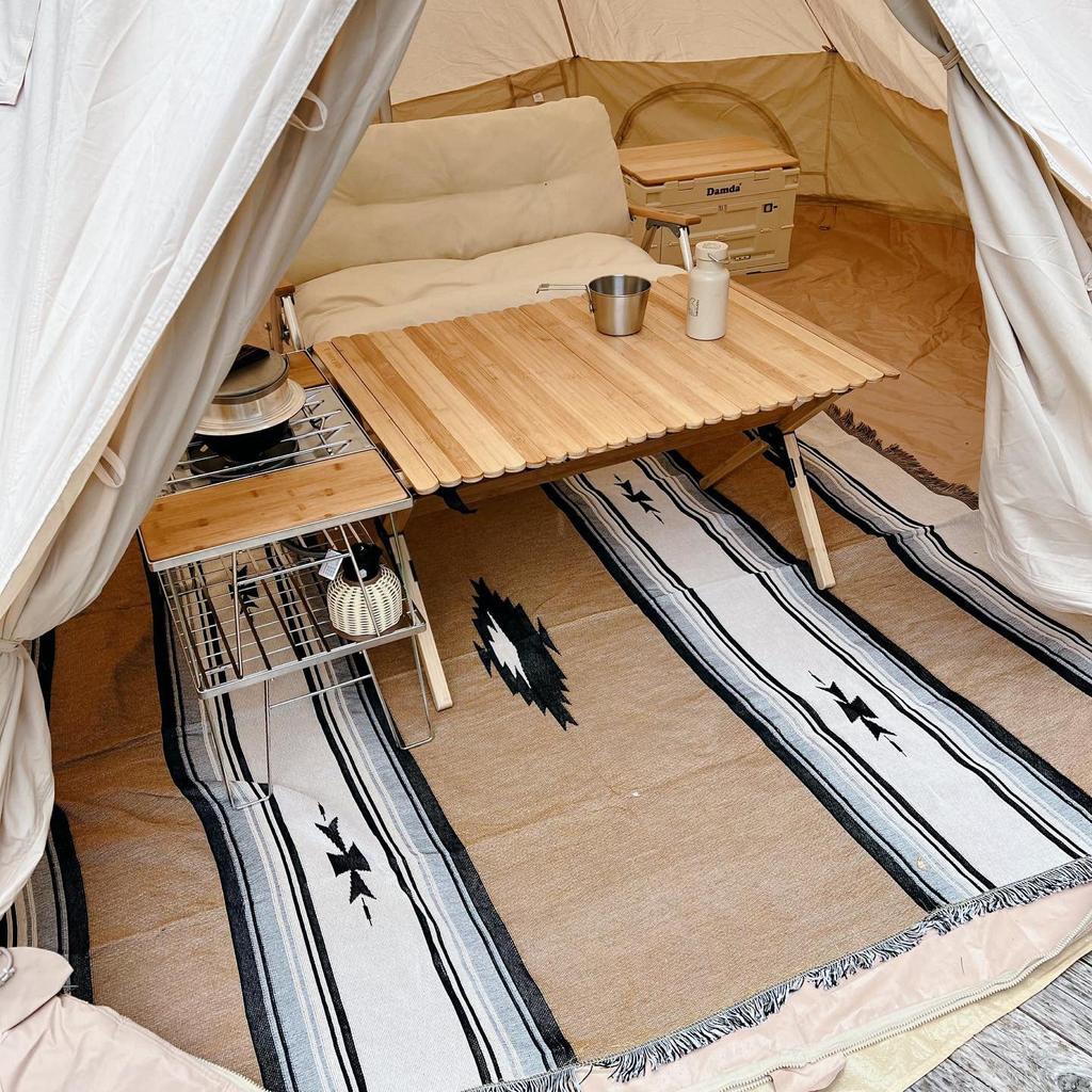 Peel Forest El Paso Blanket Mexican Rug Native Ortega Pattern Camping Rug Saddle Blanket Car Camping Mat Outdoor Van Life Multi-Cover 160X220cm...