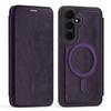 For Samsung Galaxy S25 FE Magnetic Case RFID Blocking Card Holder Leather Phone Cover