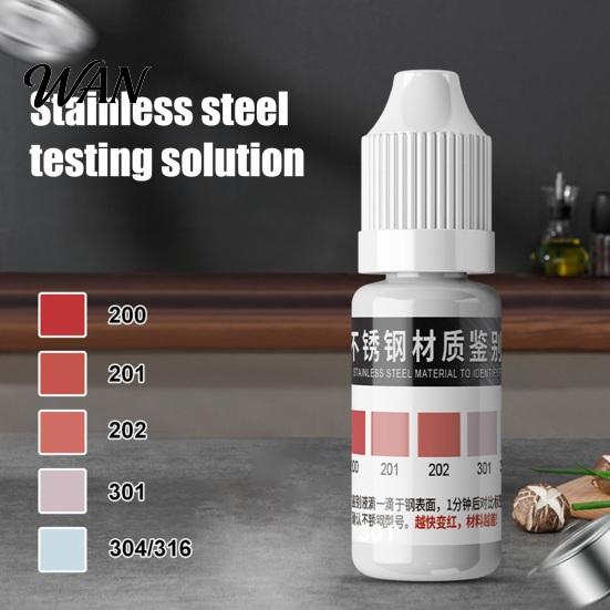 Safe Test Solution 1/2Pcs 10ML Stainless Steel Testing Liquid, 200-316 Liquid Reagent, Metal Inspection Drops for Factory, Home, Workshop, Industrial