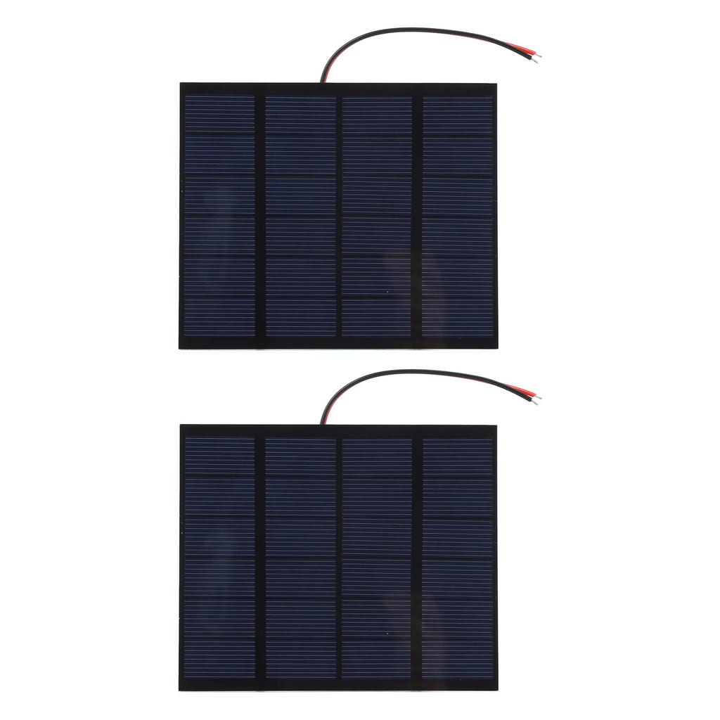 2PCS 1.5W 6V Small Solar Panels Monocrystalline Silicon DIY Solar Charging Panel for Phone Tablet